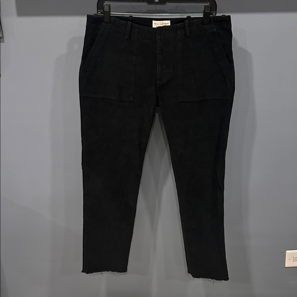 NILI LOTAN Jenna cropped cotton-blend corduroy slim-leg pants - Picture 3 of 12